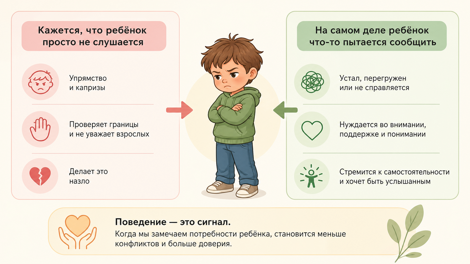 Почему ребёнок не слушается