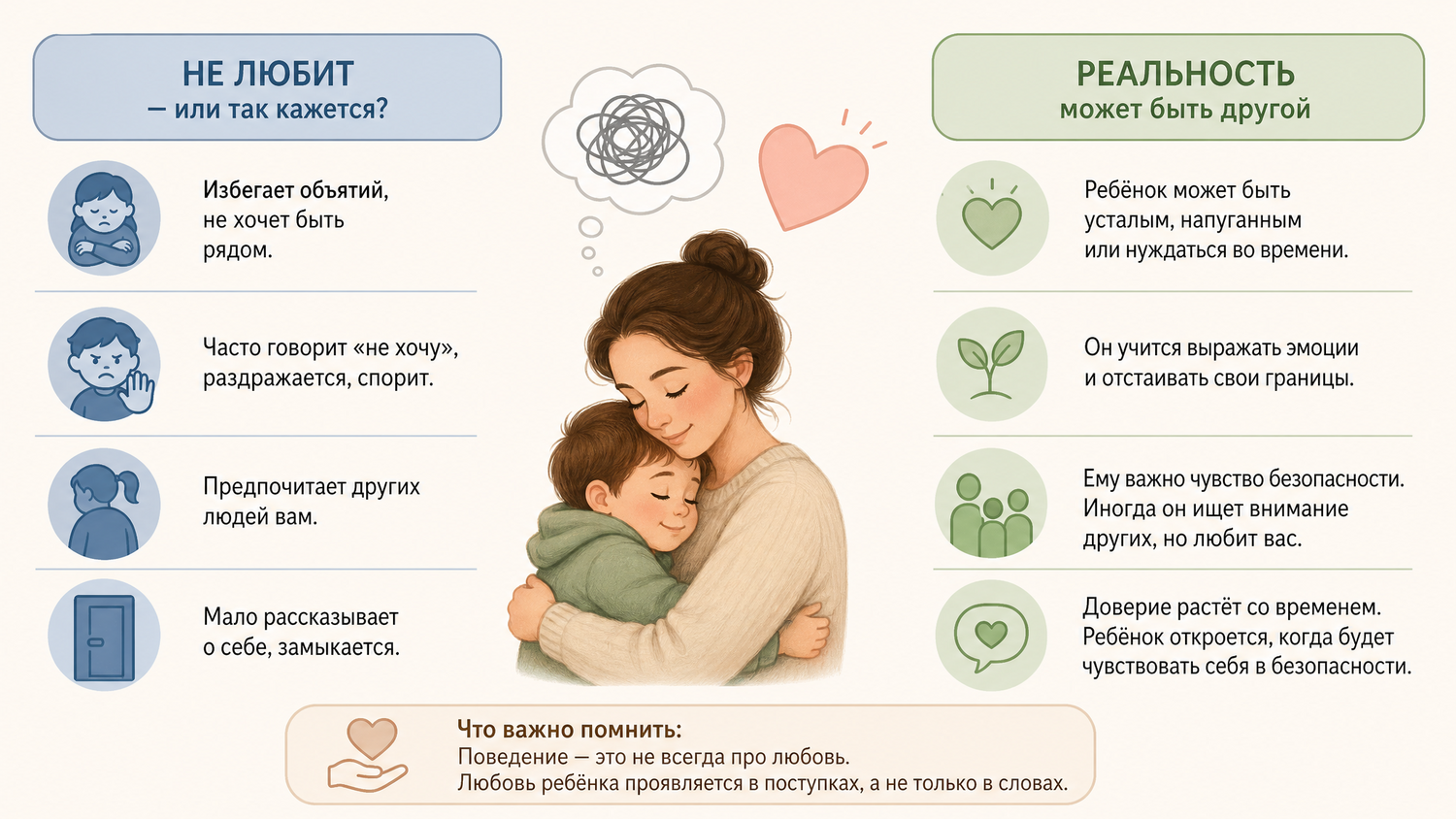 Что делать, если ребёнок не любит родителей
