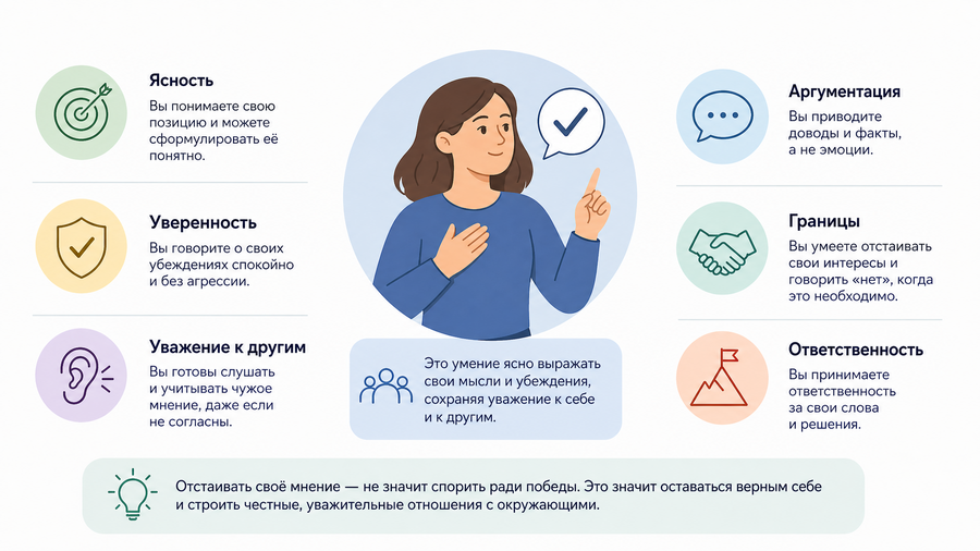 Что значит отстаивать своё мнение: суть навыка