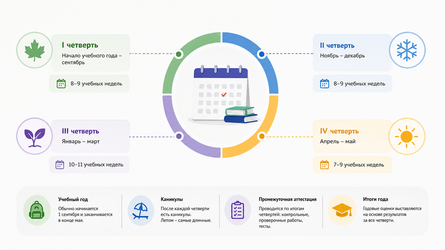 Как устроено деление учебного года в школах