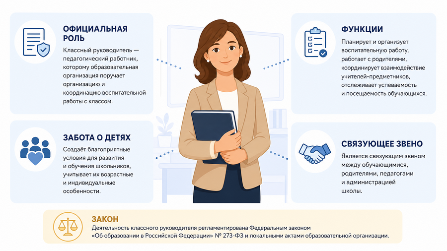 Кто такой классный руководитель по закону