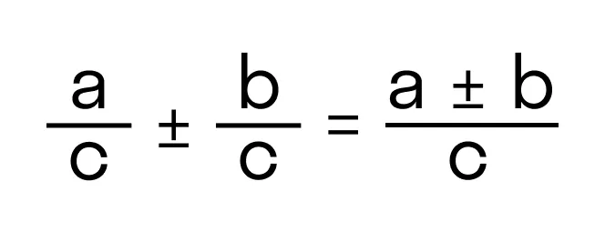 Сложение и вычитание дробей в буквенном выражении