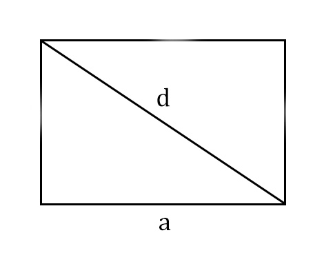прямоугольник с диагональю