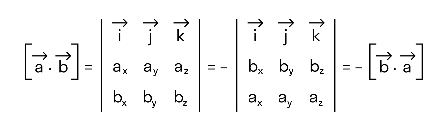 значение определителя матрицы изменяется на противоположное, если переставить местами две строки