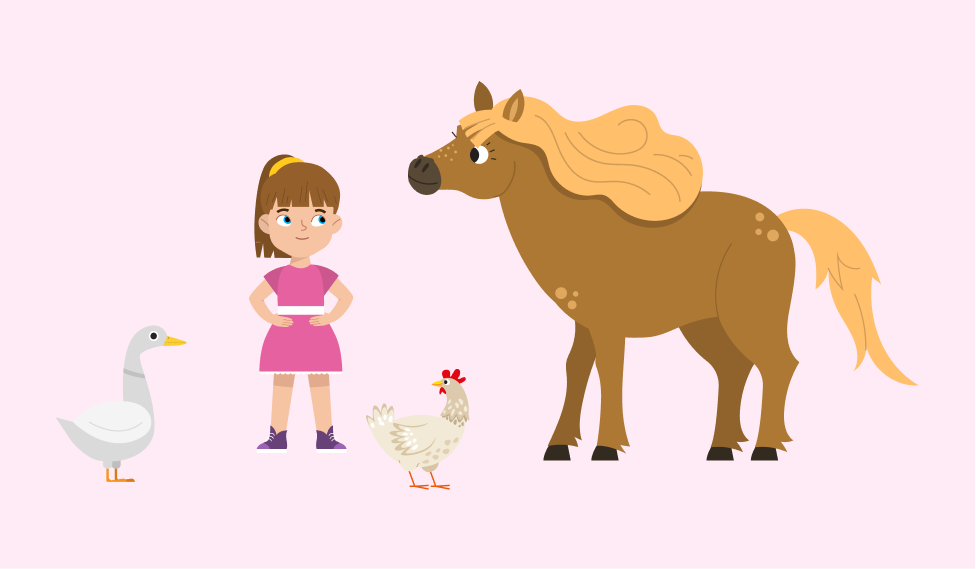 Девочка и животные