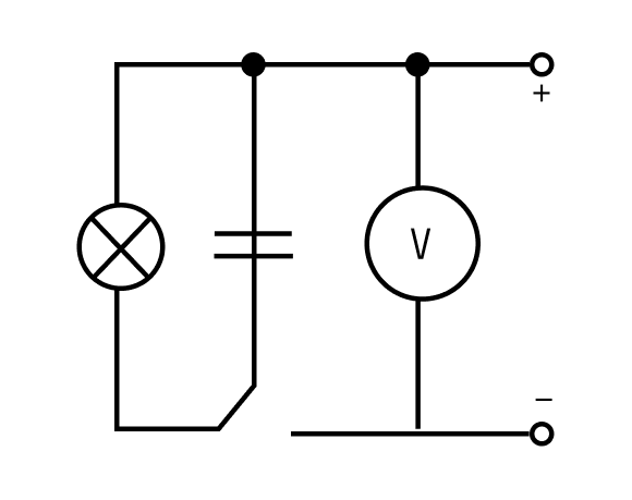 Электрическая цепь с конденсатором