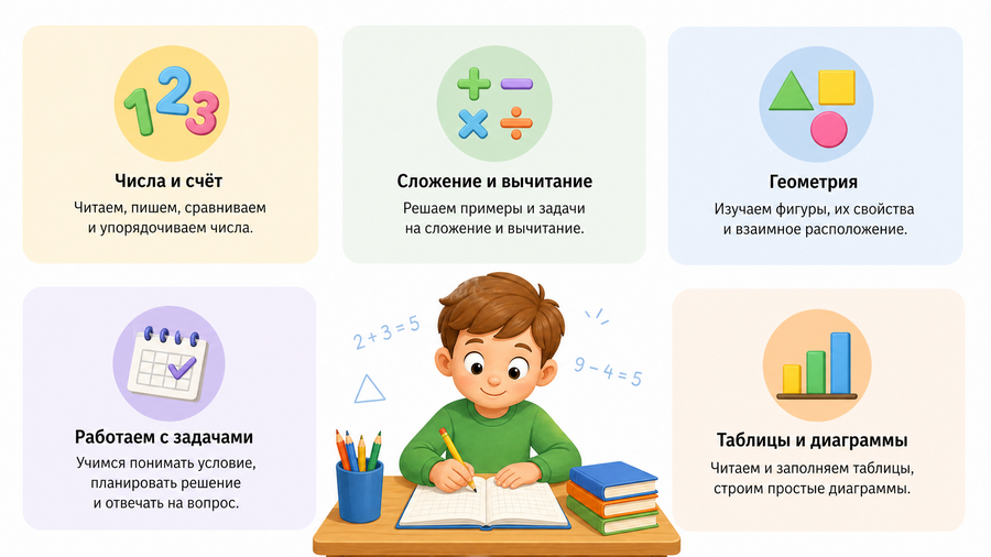 Что включают уроки по математике для 2 класса