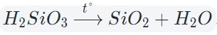 Разложение кремниевой кислоты при нагревании