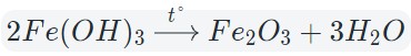 Разложение гидроксида железа (III) при нагревании