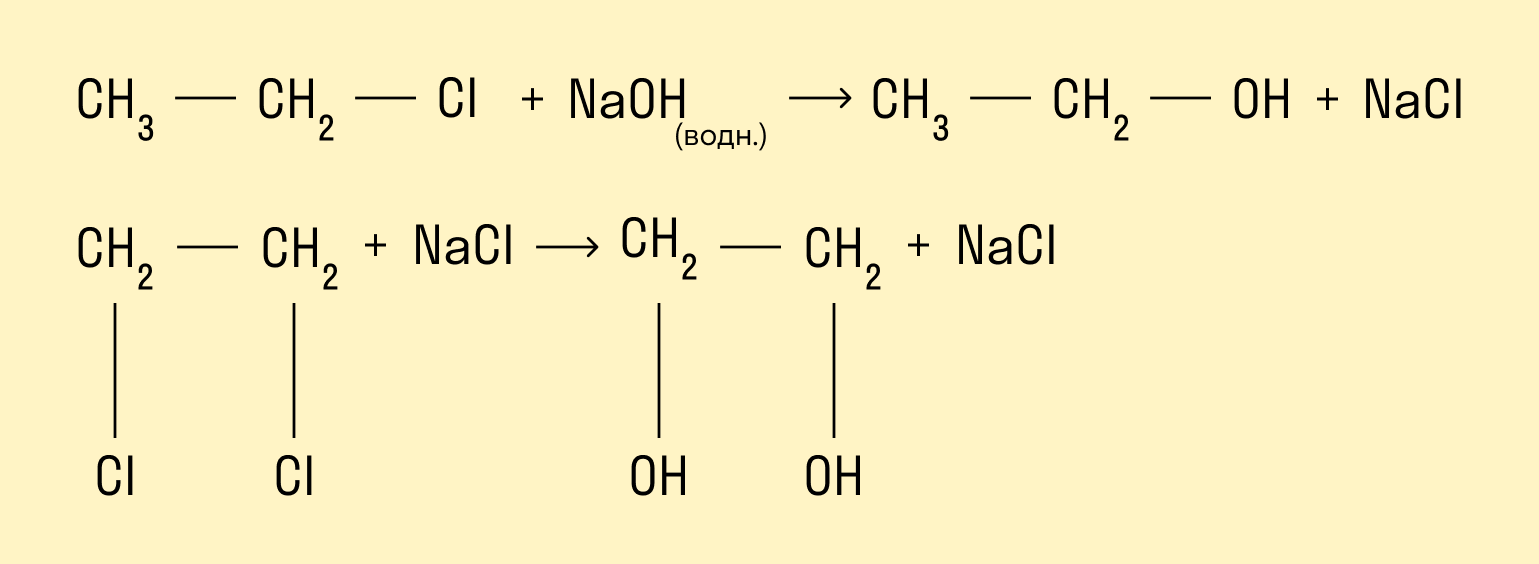 Гидролиз галогенопроизводных алканов