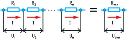 Схема последовательного соединения проводников