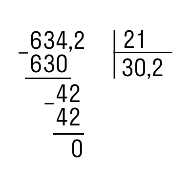 Пример деления десятичных дробей столбиком, рисунок 3