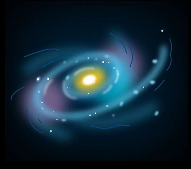 Галактика закручена по логарифмической спирали