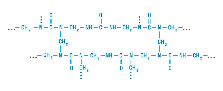 Часть молекулы мочевино-формальдегидной смолы