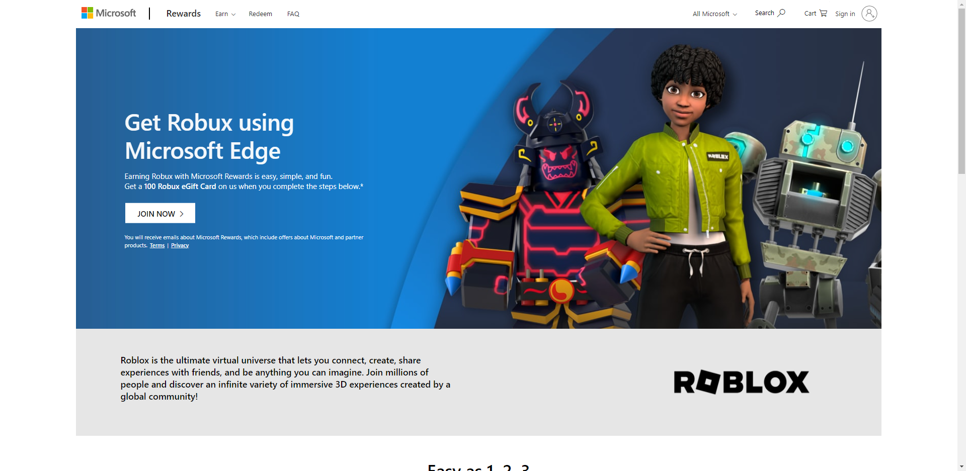 Roblox no Microsoft Rewards: como resgatar Robux grátis pelo