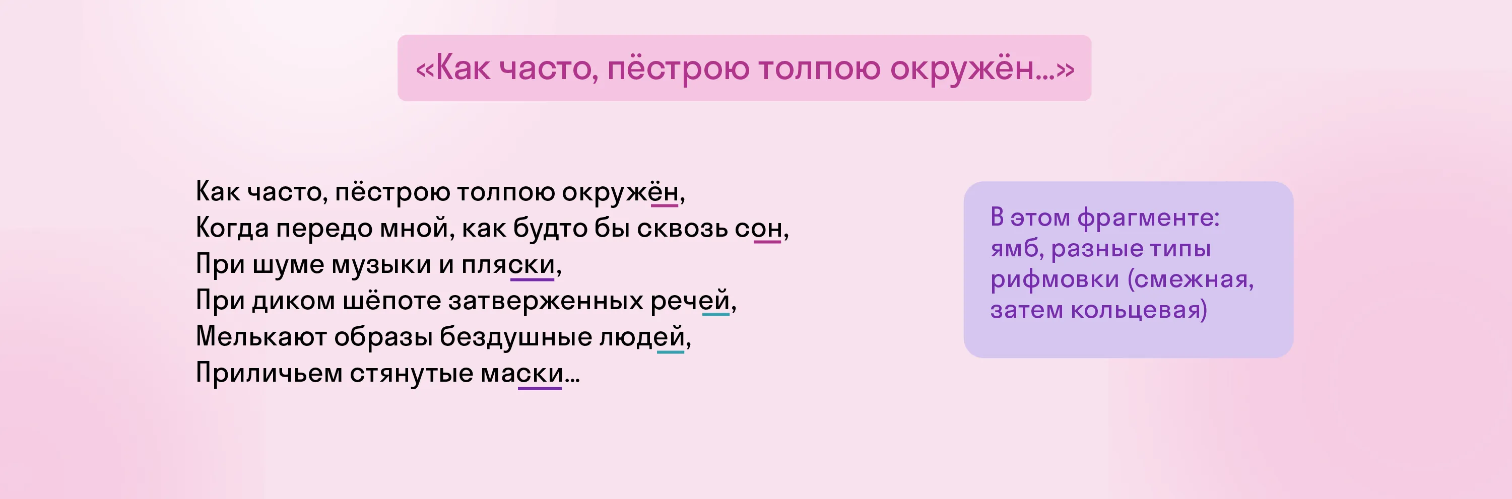 Анализ стихотворения М. Ю. Лермонтова «Как часто, пёстрою толпою окружён...»