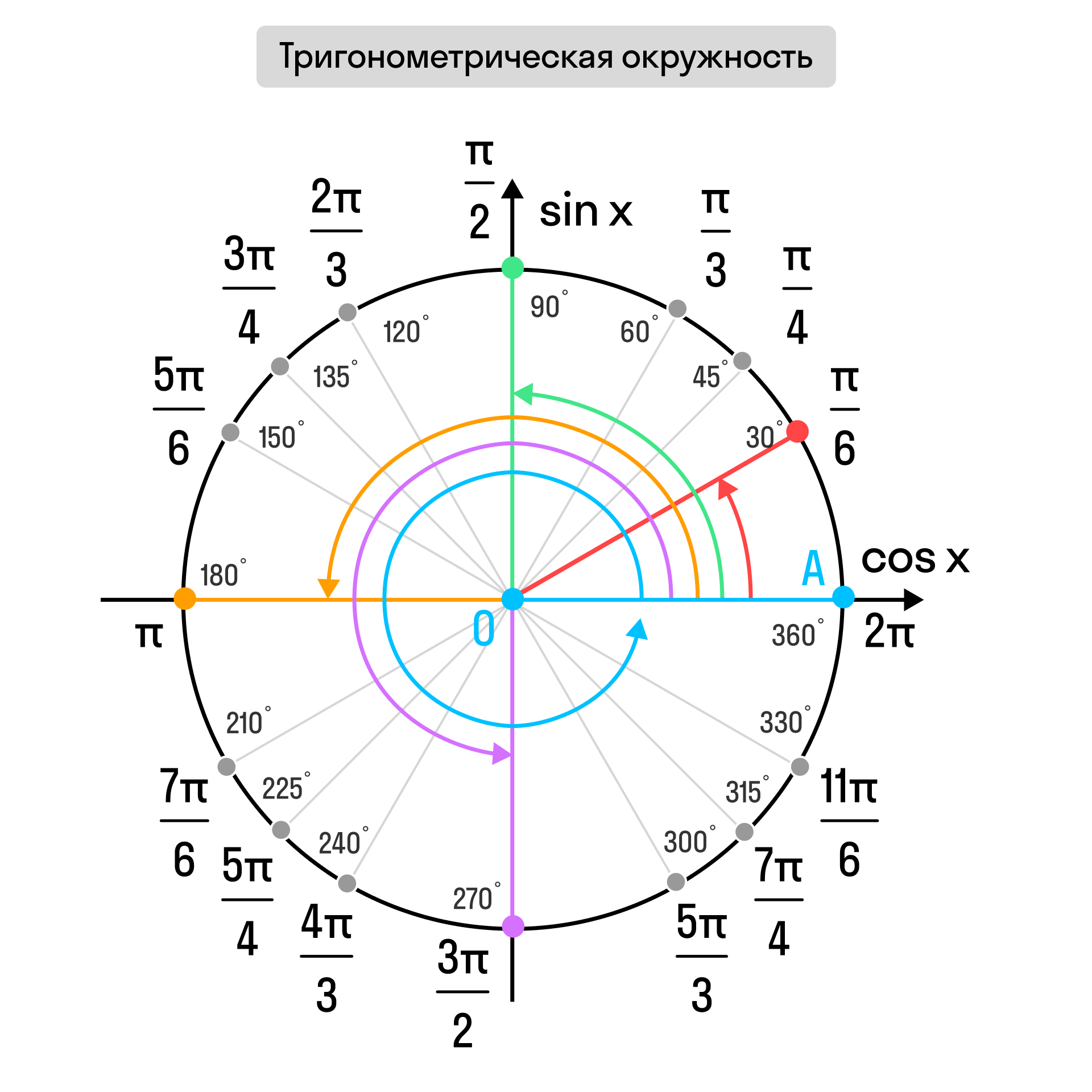 Тригонометрическая окружность