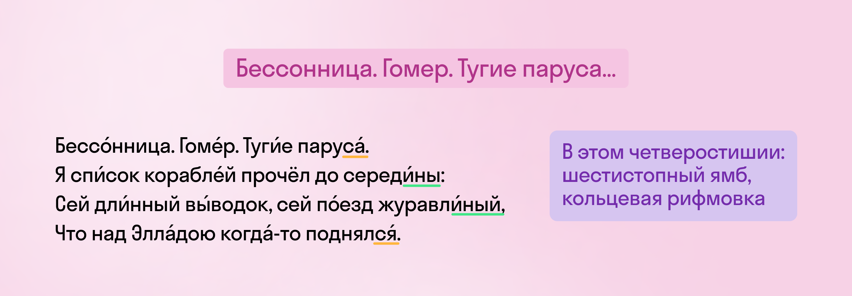 Рифмовка и размер в стихотворении «Бессонница. Гомер. Тугие паруса...»