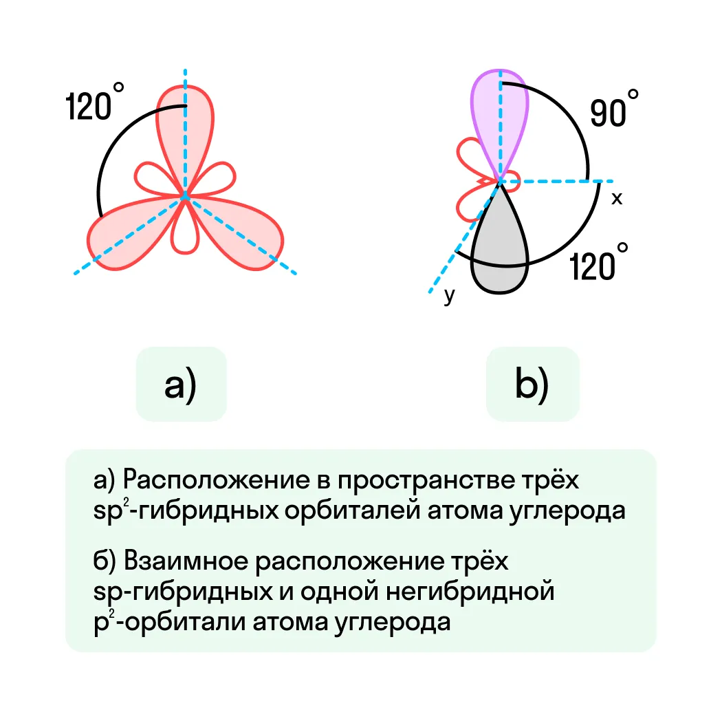 Форма гибридных орбиталей, рисунок 2