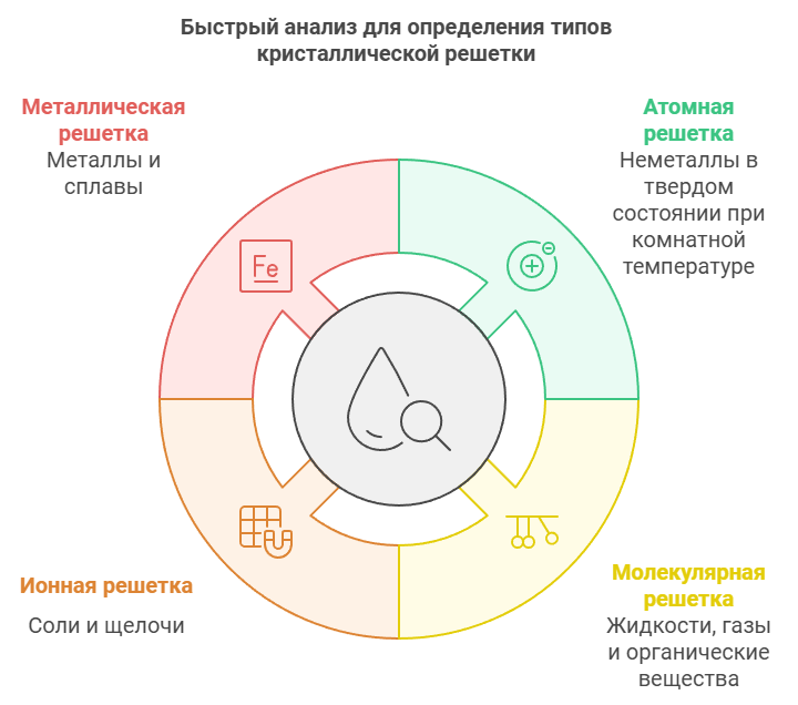 Как определить кристаллическую решетку