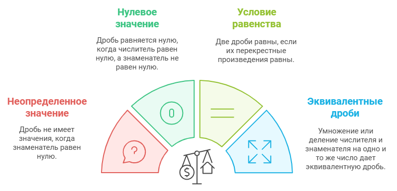 Основные свойства дроби