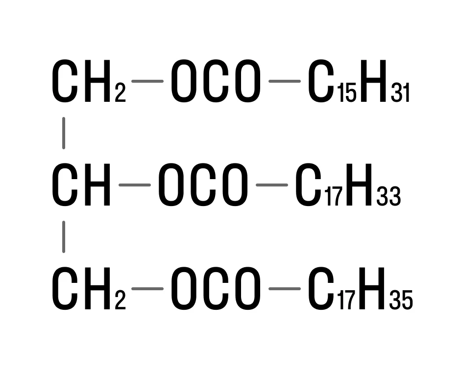 Жир, образованный тремя кислотами