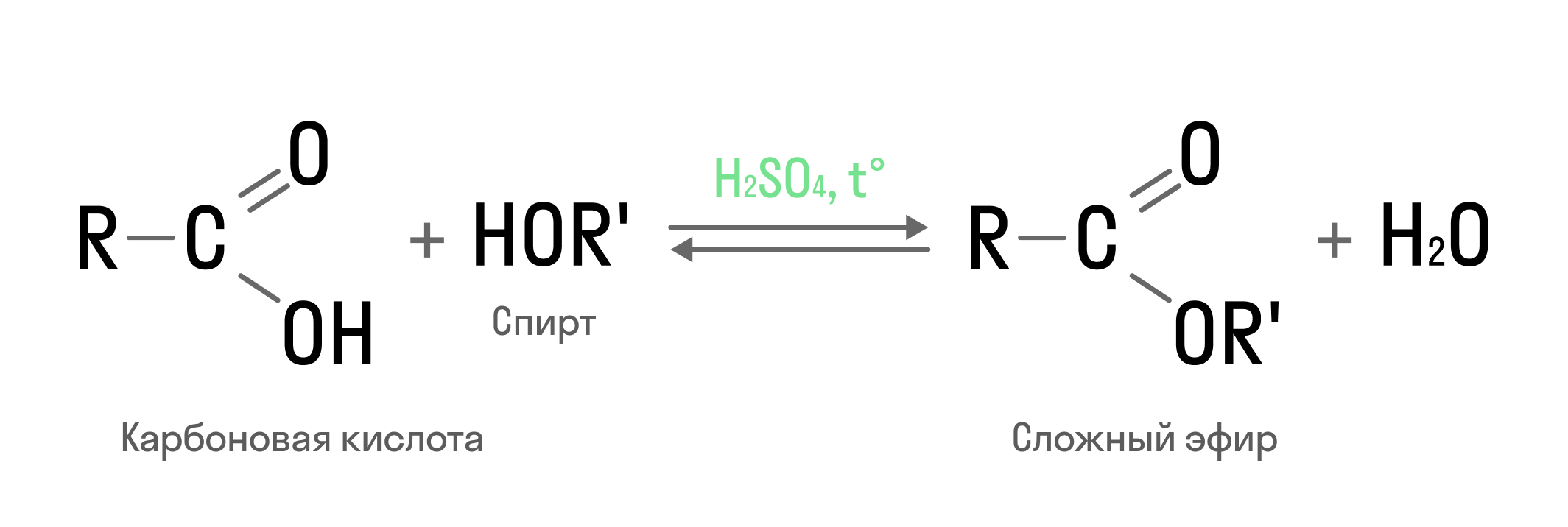 Реакция этерификации спиртов