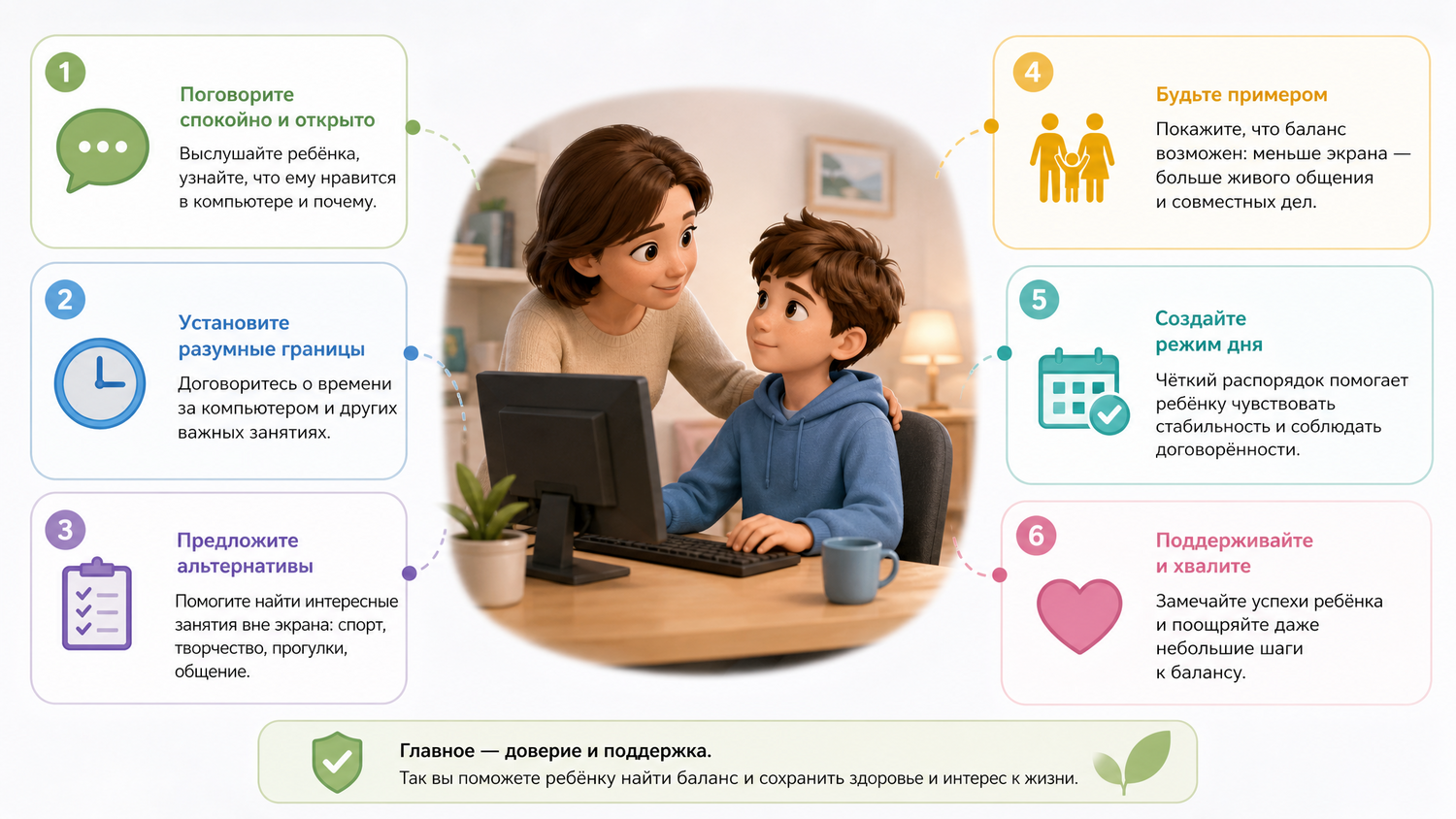 Ребёнок постоянно сидит за компьютером