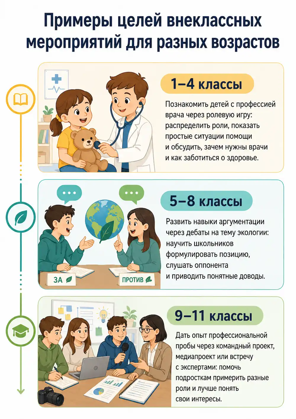 Примеры целей внеклассных мероприятий