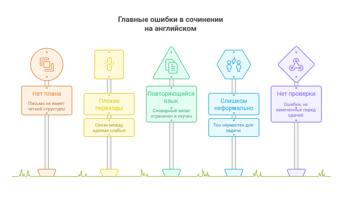 Ошибки в сочинении