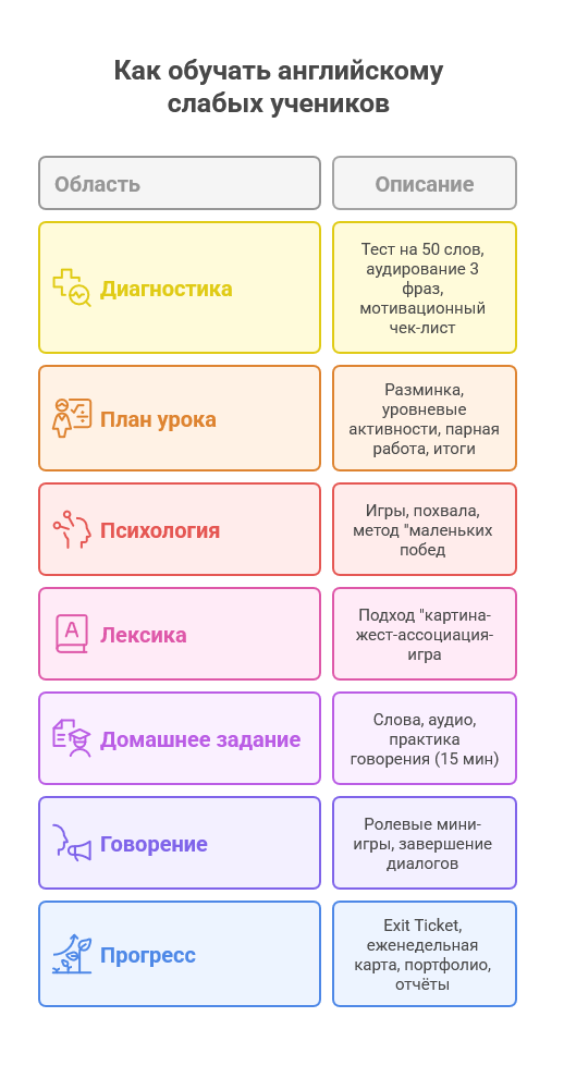 Как обучать английскому слабых учеников